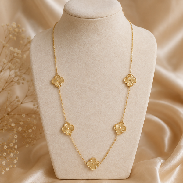 Gold Sunburst Flower Necklace