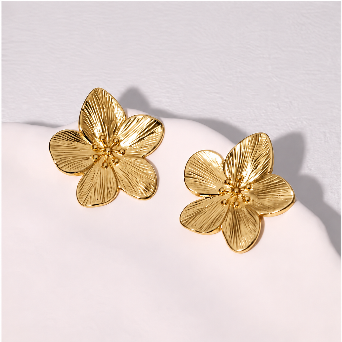 Gold Bloom Statement Earrings