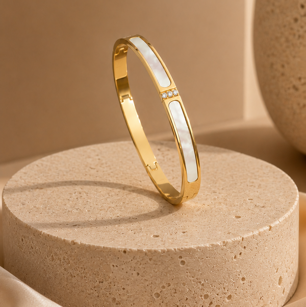 Gold Mother-of-Pearl Bangle