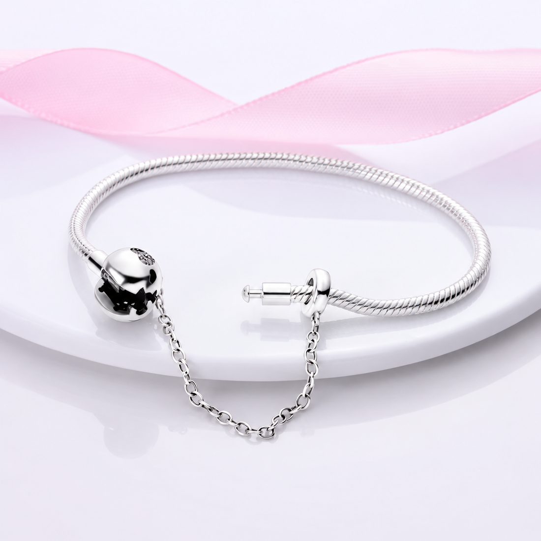 Silver Forever Snake Chain Bracelet