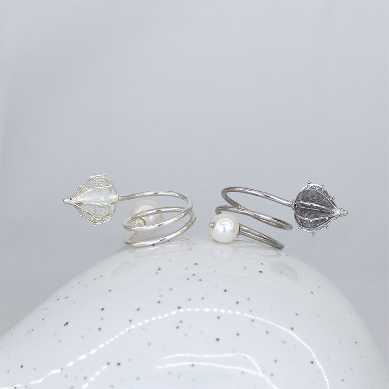 sui joias anel prata filigrana perolas jewellery silver ring filigree pearl nana
