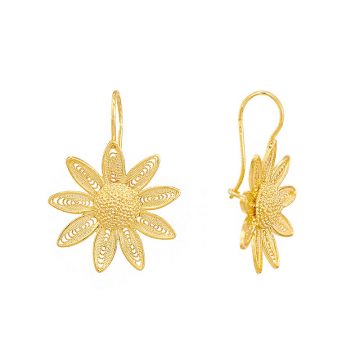 brincos daisy pendente joias sui jewellery filigrana medalha flor prata filigree pendant silver nana