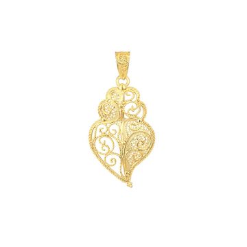pendente coracao half in gold filigrana ouro joias sui jewellery pendant tradicional portuguese heart filigree ines Barbosa