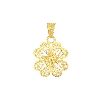 pendente clover in gold filigrana ouro joias sui jewellery pendant modern trevo modern filigree ines barbosa